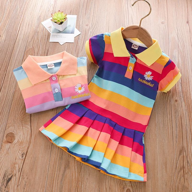 Colors and Stripes Polo Dress