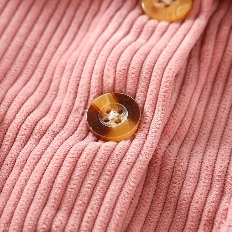 Season of Corduroy Crop Shirt Jackets