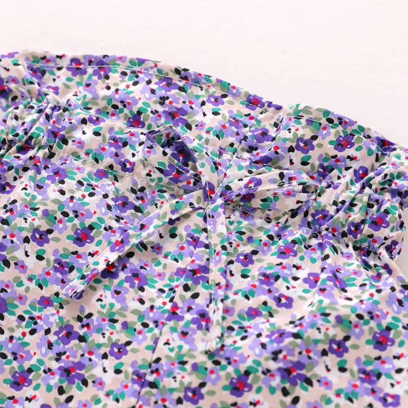 Lilac Garden Crop Short Set