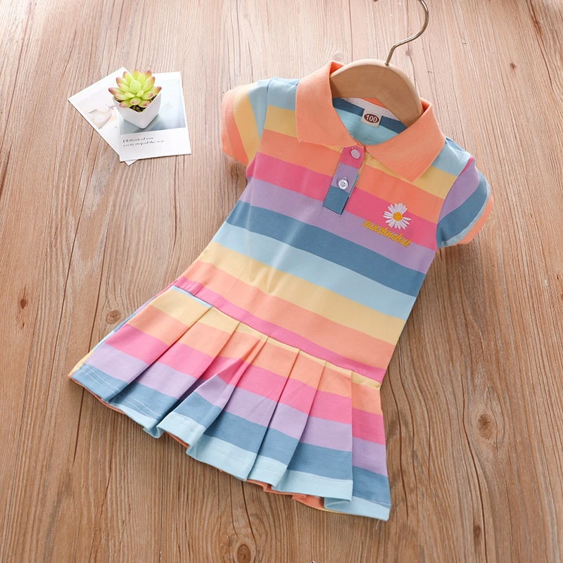 Colors and Stripes Polo Dress