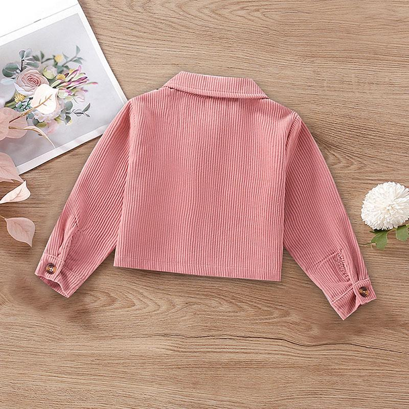 Season of Corduroy Crop Shirt Jackets
