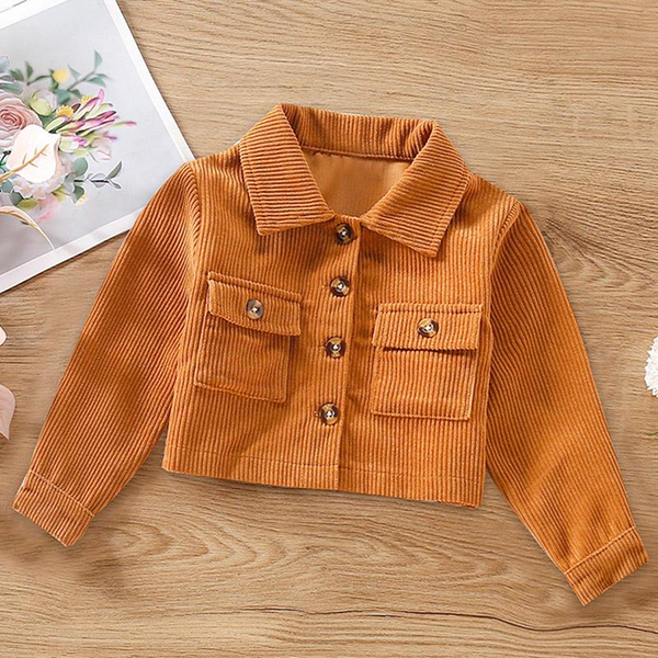 Season of Corduroy Crop Shirt Jackets