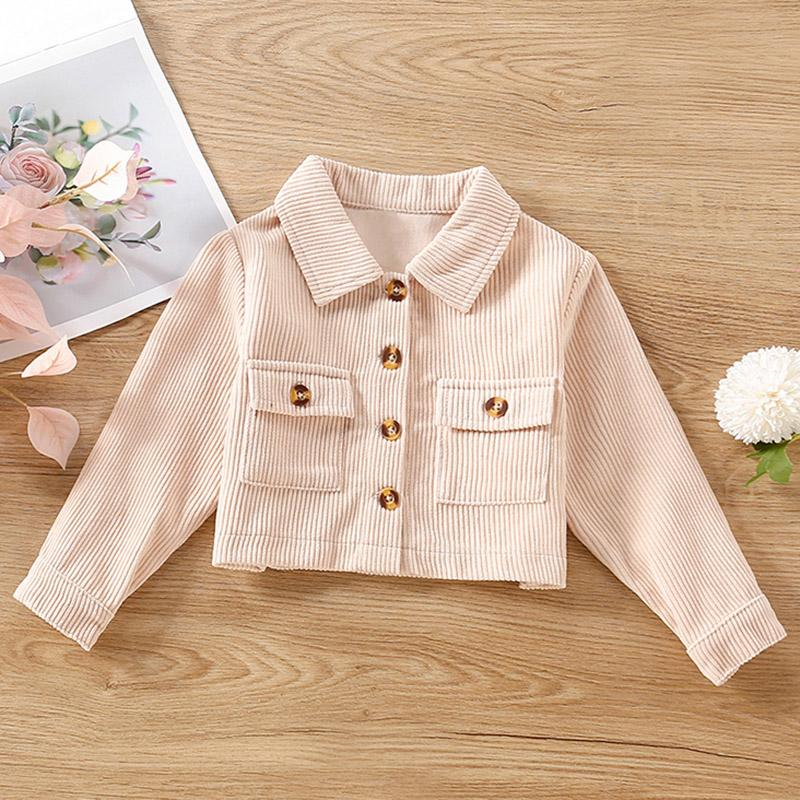 Season of Corduroy Crop Shirt Jackets