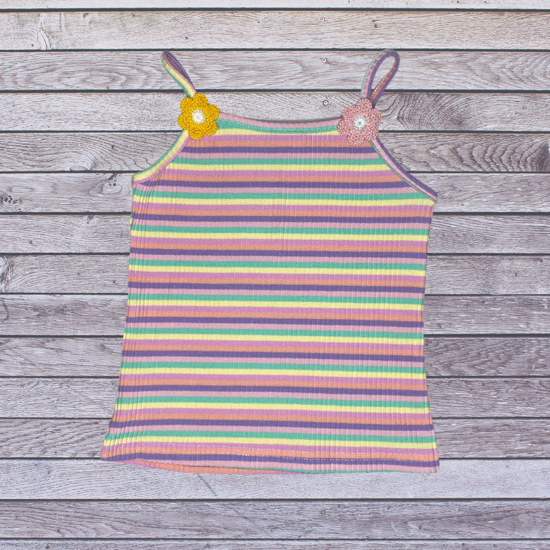 Stripe Flower Tank