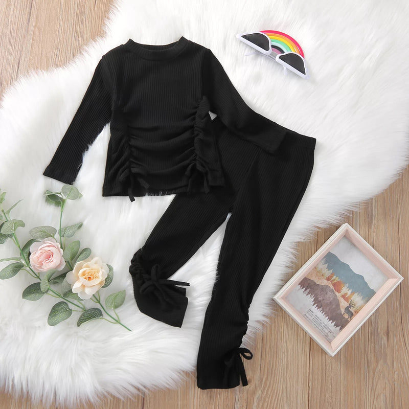 Ribbed Stacked Pants Set