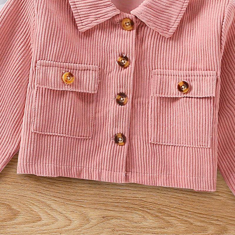 Season of Corduroy Crop Shirt Jackets