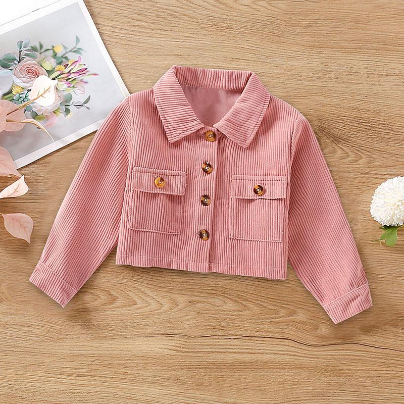 Season of Corduroy Crop Shirt Jackets