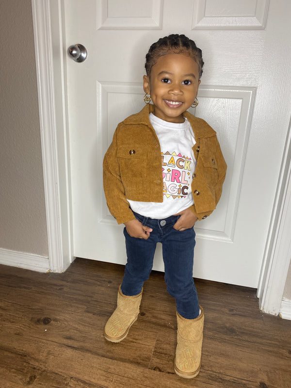 Season of Corduroy Crop Shirt Jackets